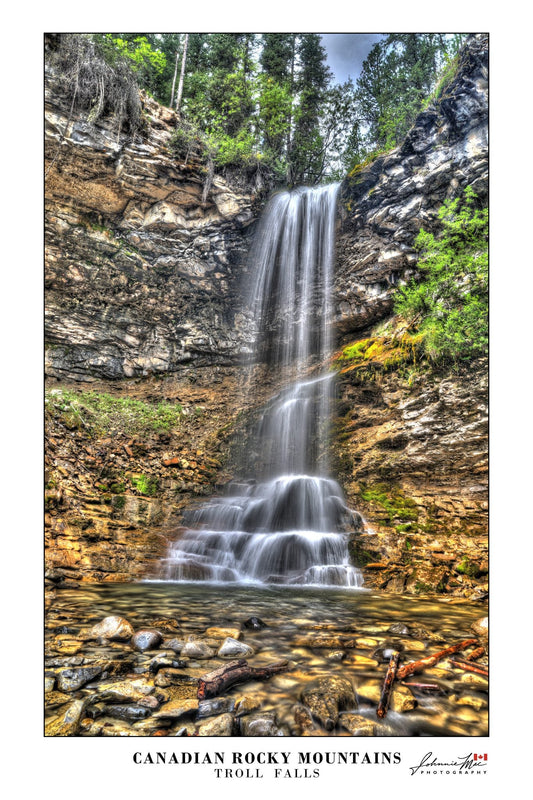 Troll Falls, Kananaskis, Alberta — Canadian Rocky Mountains waterfall print